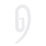 Гачок для штор білий 1шт (уп 100шт)