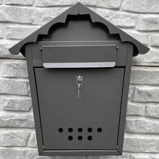 Скринька поштова сіра з замком Україна