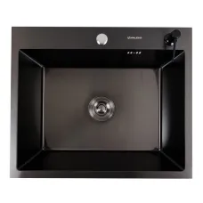 Мойка врізна PVD чорна HANDMADE HSB кр. сифон 60х50см 10172