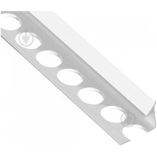 Кут плиточний 2,5м 9мм внутр білий пласт