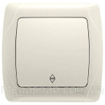 Вимикач врізний подвйний прохідний Viko Кармен