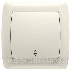 Вимикач врізний подвйний прохідний Viko Кармен