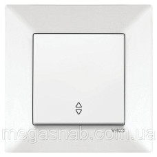 Вимикач врізний одинарний з індикат Прохід. Viko Мерідіан 87560