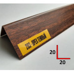 Кут захисний пластиковий декоративний 20х20 горіх (140) 2,7м. 19059