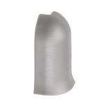 Кут зовн до плінтуса з коробом срібло 18070