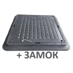 Люк каналізаційний квадрат чорний 74х74 Воюс 27706 Україна