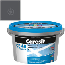 Затирка Ceresit 2кг вологостійка графіт 19030