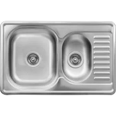 Мойка врізна 7850D Платінум нерж. сатін  0,8мм 10680