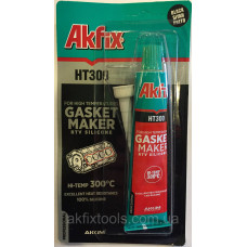 Герметик силікон. чорний термо HT300 280мл Akfix 390571