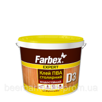 Клей ПВА D3 столярний 1кг Фарбекс 390331