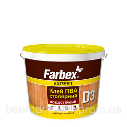 Клей ПВА D3 столярний 1кг Фарбекс 390331