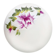 Світильник плафон скло E27 60W 250х90мм білий круглий квіти 36-57-31/32/33/42