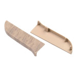 Заглушка до плінтуса з коробом права дуб білий 18016