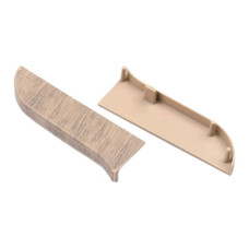 Заглушка до плінтуса з коробом права дуб білий 18016