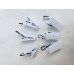 Гачок для штор прищепка пласт з кільцем 1шт