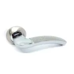 Ручка дверна  Кедр на кв. розетці HRoz-07.026-AL- SN/CP 47150