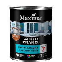 Емаль алкідна високоякісна горіхова Maxima 0.7 кг 33857 Україна