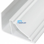 Плінтус під вагонку білий 8мм (за 1м) 19174