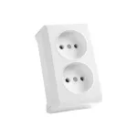 Розетка накладна подвійна VIKO VERA біла без/з 87223