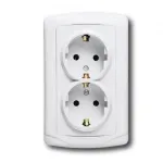 Розетка врізна подвійна 16А з/з Q-MAX 319 87061