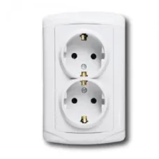 Розетка врізна подвійна 16А з/з Q-MAX 319 87061