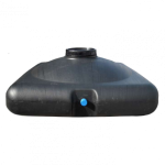 Бак для душа чорний 150л плоский Консенсус