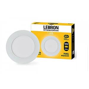 Світильник лед врізний круг Lebron 18W 12-10-18