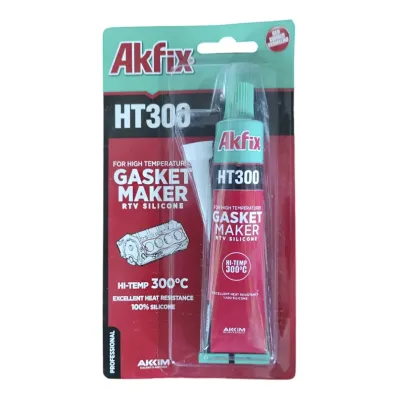 39002 Герметик силікон термо червоний Акфікс НТ-300 50гр блістер