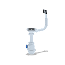 Сифон для умивальника АНІ Грот 3 1/2*40(А0145) з переливом мийки 24013