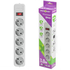 87019 фільтр мережевий 3м 5 гнізд Maxxter