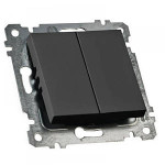 Механізм вимикача 2кл RITA 10А Mutlusan чорний 47-04-22 68723