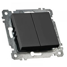 Механізм вимикача 2кл RITA 10А Mutlusan чорний 47-04-22 68723