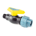 Кран шаровий ПВХ 20х1/2 зовн. 29102