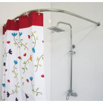 Карниз для ванни 90х90х90 білий кутовий 1500395