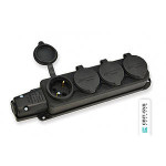 Колодка 1 гніздj з\з 16а каучук 62-54-14 87314