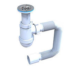 Сифон Тюльпан-ультра+ нерж. випуск LN 02.01 Сантехпласт 27883