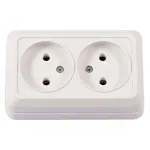 Розетка подвійна накладна кераміка Luxel 2007 Opera