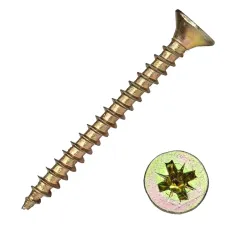 Шуруп універсал жовтий цинк 6х30