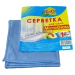 Серветка мікрофібра Eco Plus 30x30см для скла 30548