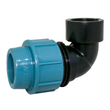 Коліно для труб ПВХ д25 1 внутр різьба 27028