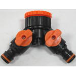 Адаптор-трійник з 2-ма кранами/редуктором різьба 1 АР 1019