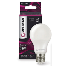 Лед-лампа Velmax 8W Е27  00-20-08/00-20-34/21-12-62