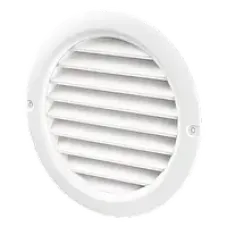 Вентиляційна решітка кругла 125мм з сіткою Домовент 28026