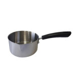 Ковш нерж А+ з чорною ручкою 16см 15291