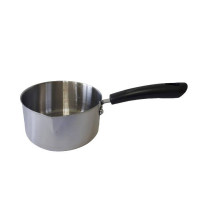 15219 Ковш нерж А+ з чорною ручкою 14см