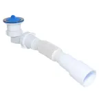 Сифон для душового піддону низький 1 1/2 з гофрою (WS 3860)