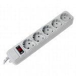 87014 Фільтр мережевий 1,8м 5 гнізд Gembird сірий