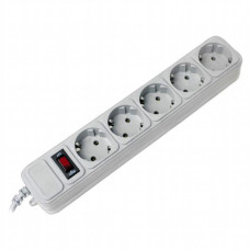 87014 Фільтр мережевий 1,8м 5 гнізд Gembird сірий