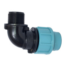 Коліно для труб ПВХ д25 1/2 зовн. різьба