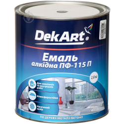 Емаль чорна ПФ-115 DekArt Україна 2,8кг(р)